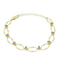 Conjunto de Plata Bañada en Oro con Tanzanita ( Collar +Pulsera )