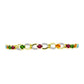 Pulsera de Plata Bañada en Oro con Chakra Turmalina y Topacio Blanco