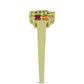 Anillo de Plata Bañada en Oro con Chakra Turmalina