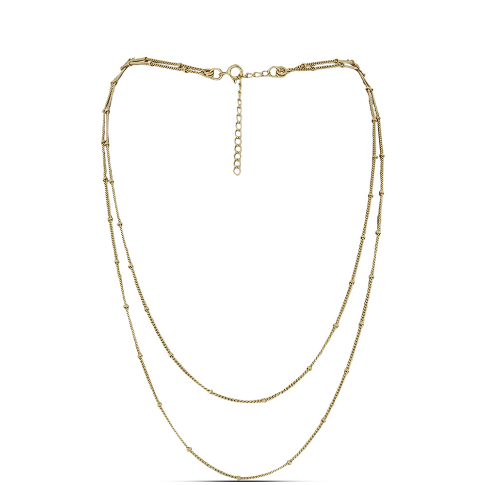 Cadena de Plata Bañada en Oro ( Collar ) 1 