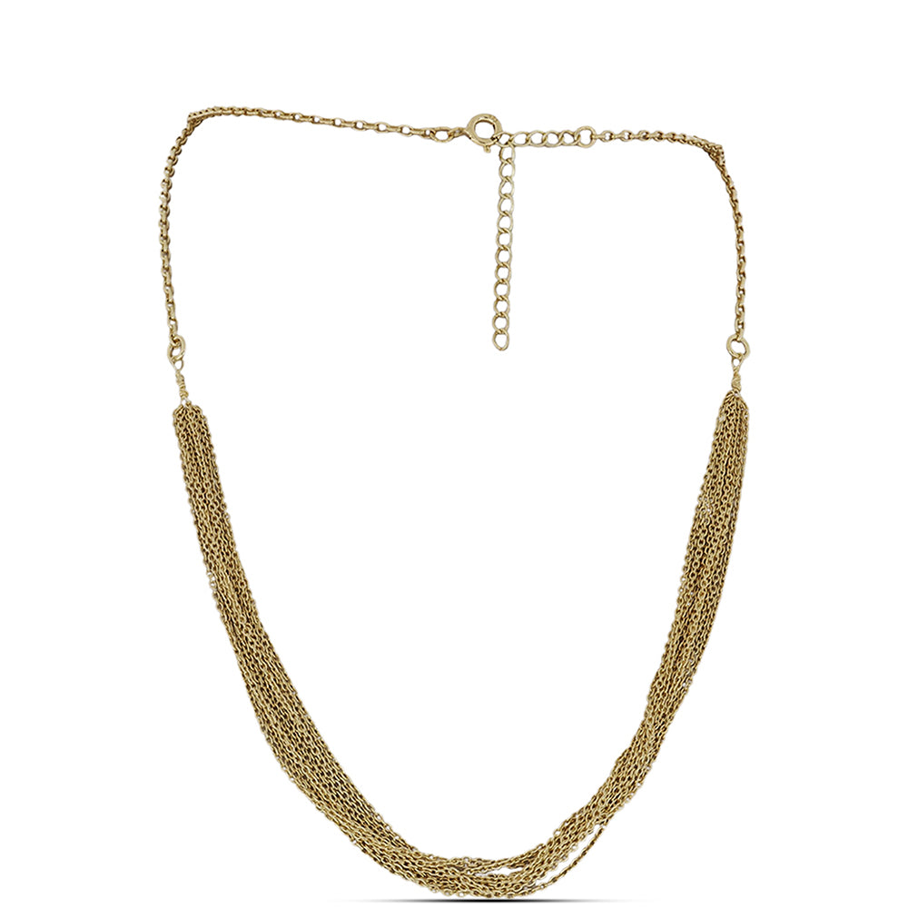 Cadena de Plata Bañada en Oro ( Collar ) 1 