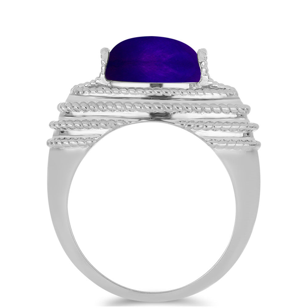 Anillo de Plata con Jade Púrpura 2 