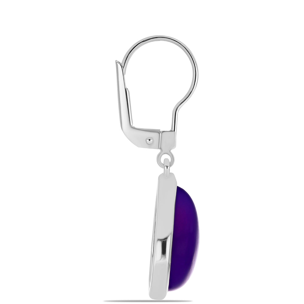 Pendientes de Plata con Jade Púrpura 2 