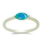 Anillo de Plata Bañada en Oro con Ópalo Azul Paraiba de Etiopía