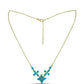 Collar de Plata Bañada en Oro con Ópalo Azul Paraiba de Etiopía