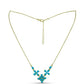 Collar de Plata Bañada en Oro con Ópalo Azul Paraiba de Etiopía