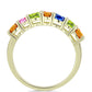 Anillo de Plata Bañada en Oro con Zafiro Arco Iris Rosebery