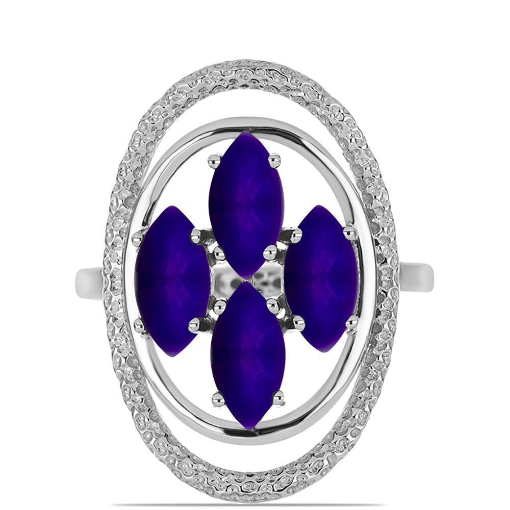 Anillo de Plata con Jade Púrpura