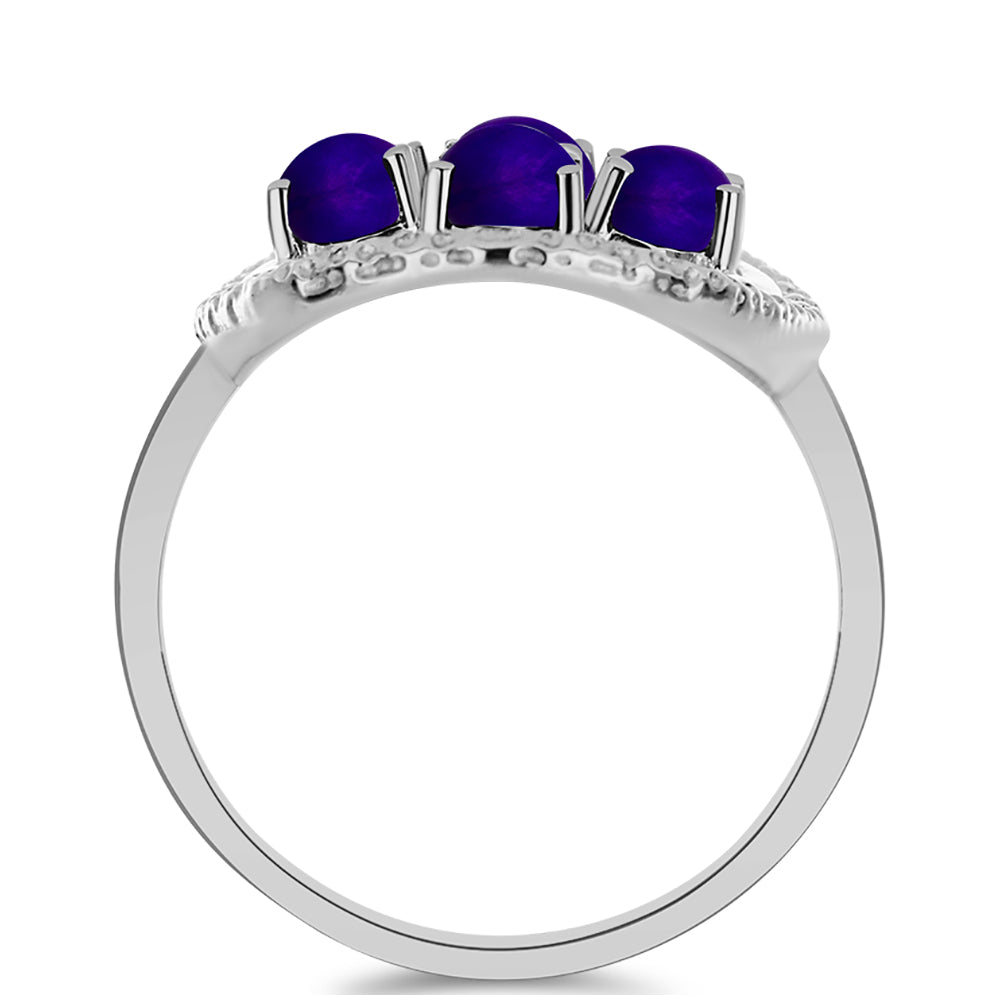 Anillo de Plata con Jade Púrpura 2 