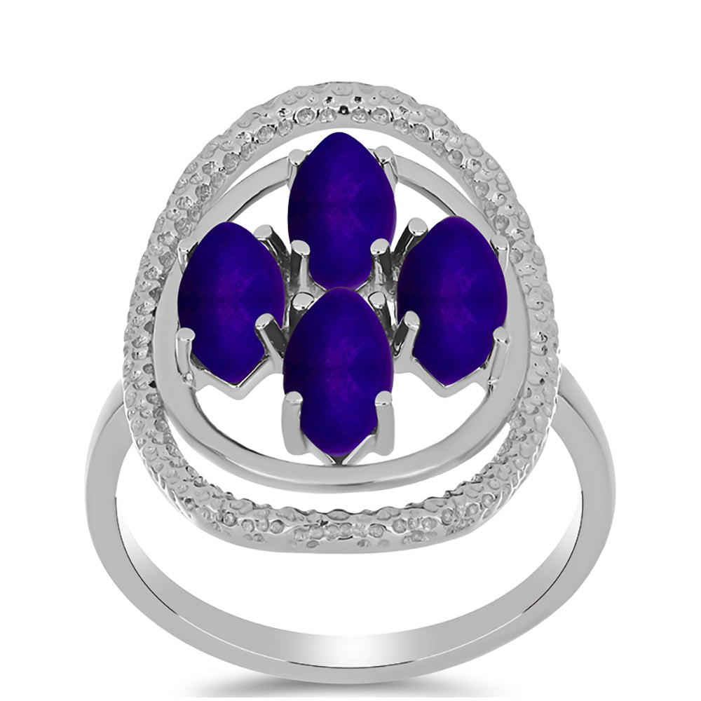 Anillo de Plata con Jade Púrpura 3 