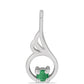 Colgante de Plata con Esmeralda de Brasil
