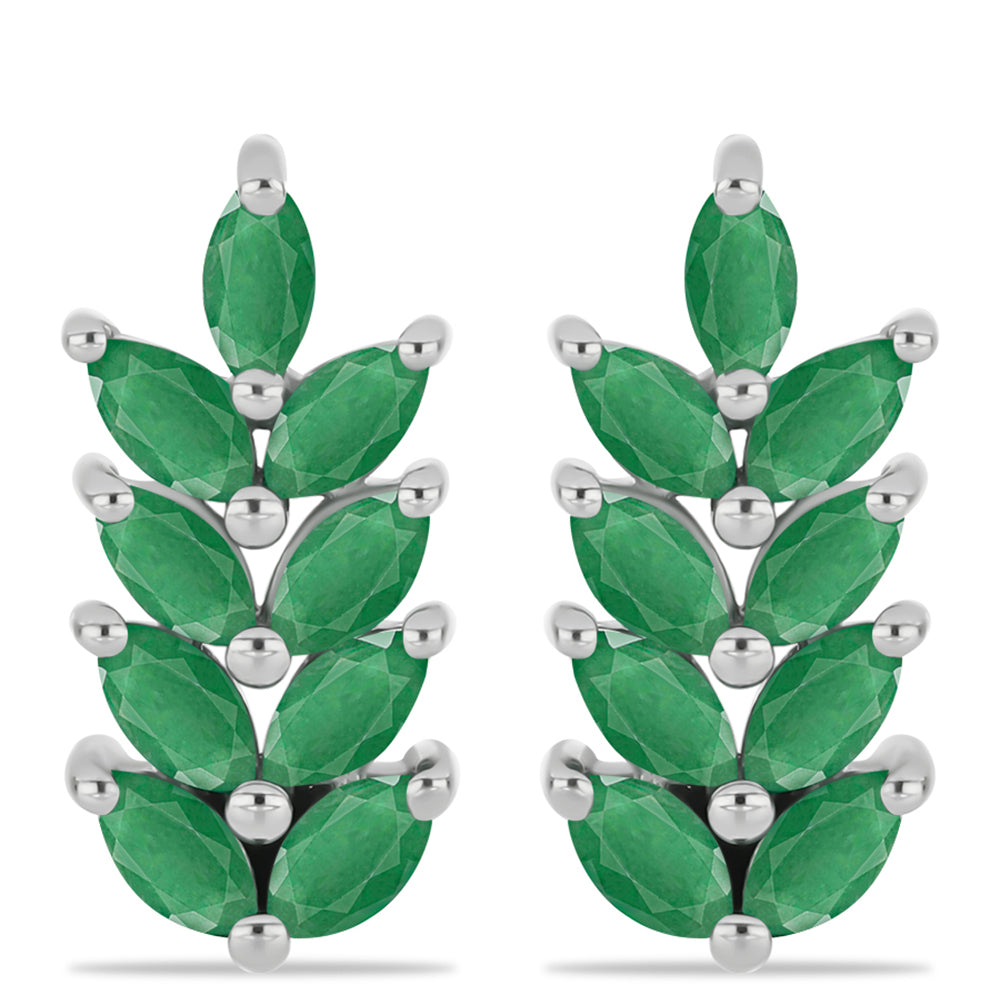 Pendientes de Plata con Esmeralda de Brasil 1 