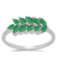 Anillo de Plata con Esmeralda de Brasil