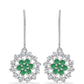 Pendientes de Plata con Esmeralda de Brasil y Topacio Blanco