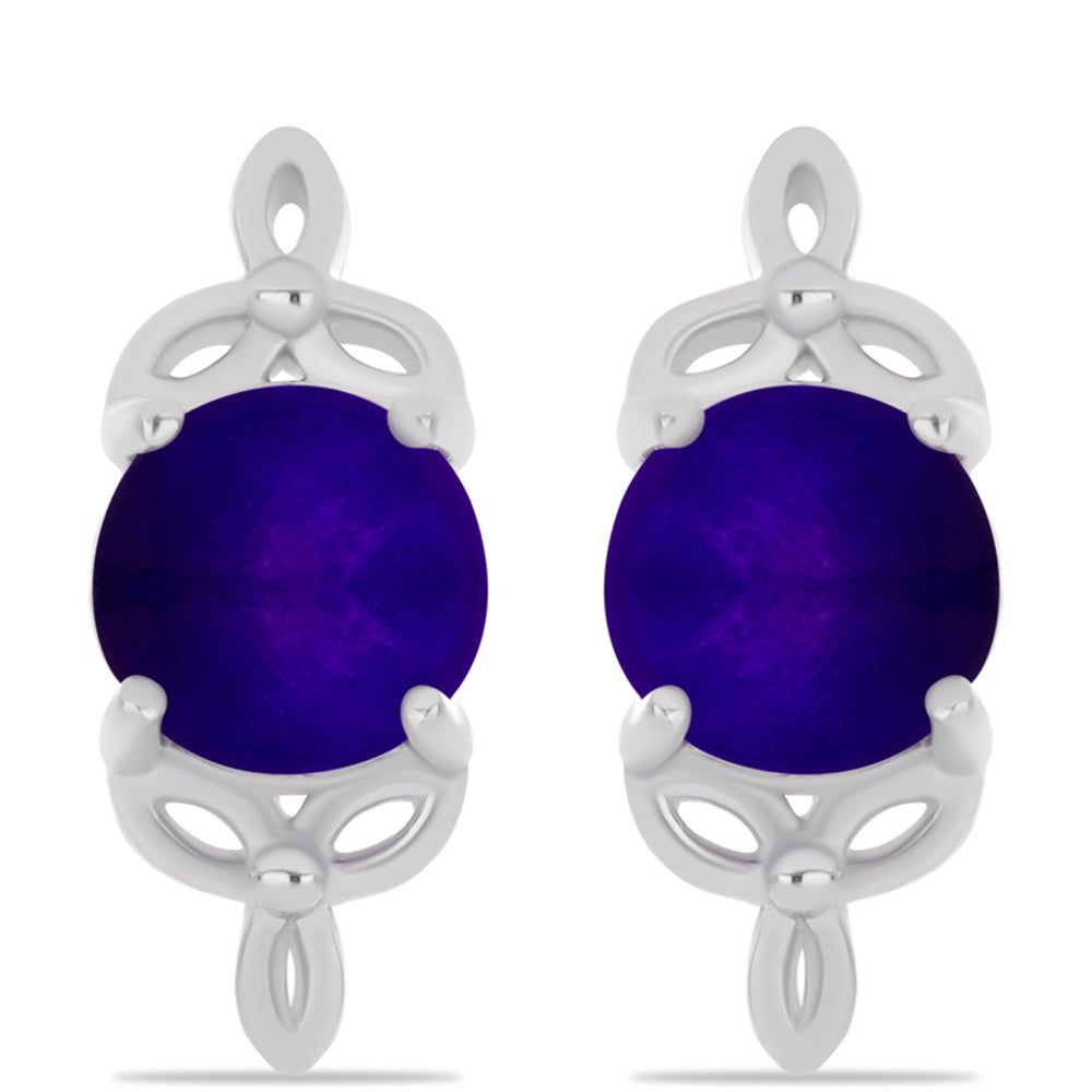 Pendientes de Plata con Jade Púrpura 1 