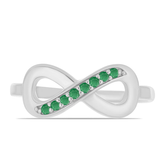 Anillo de Plata con Esmeralda de Brasil
