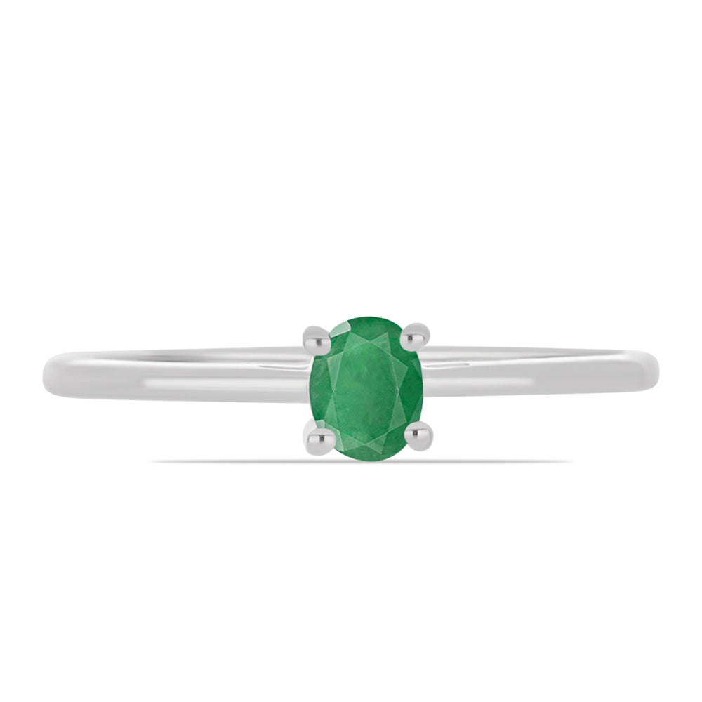 Anillo de Plata con Esmeralda de Brasil 1 