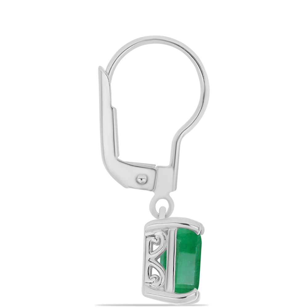 Pendientes de Plata con Esmeralda de Brasil 2 