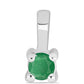 Conjunto de Plata con Esmeralda de Brasil ( Pendientes +Anillo +Colgante )