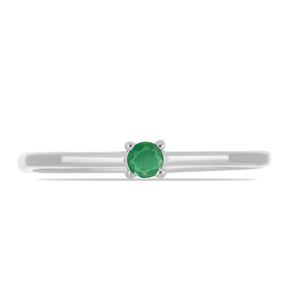 Conjunto de Plata con Esmeralda de Brasil ( Pendientes +Anillo +Colgante ) 4 