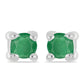 Conjunto de Plata con Esmeralda de Brasil ( Pendientes +Anillo +Colgante )