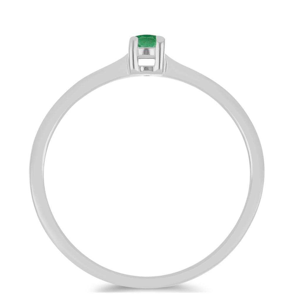 Conjunto de Plata con Esmeralda de Brasil ( Pendientes +Anillo +Colgante ) 7 