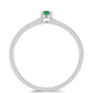 Conjunto de Plata con Esmeralda de Brasil ( Pendientes +Anillo +Colgante )