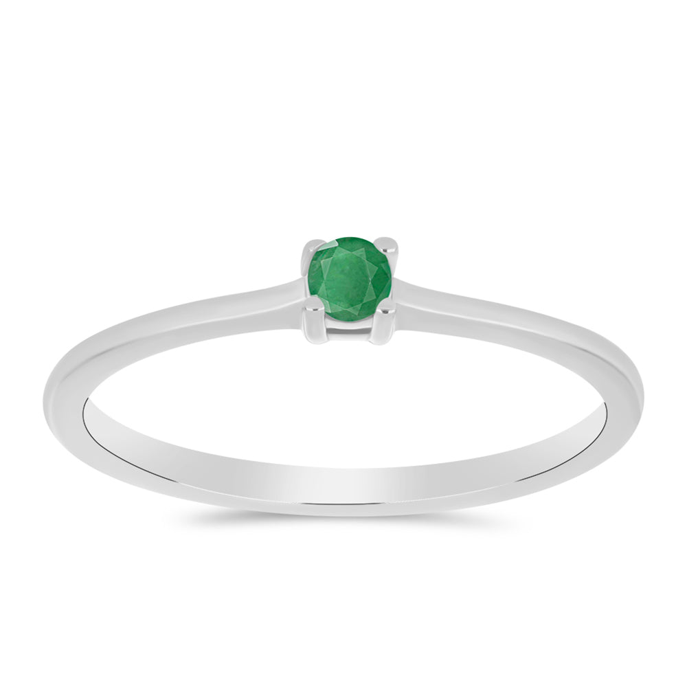 Conjunto de Plata con Esmeralda de Brasil ( Pendientes +Anillo +Colgante ) 8 