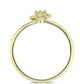 Conjunto de Plata Bañada en Oro con Diamante Rojo ( Pendientes +Anillo +Colgante )