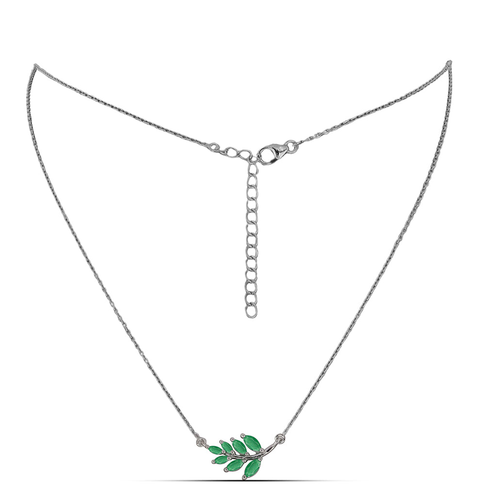 Collar de Plata con Esmeralda de Brasil 1 