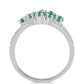 Anillo de Plata con Esmeralda de Brasil y Topacio Blanco