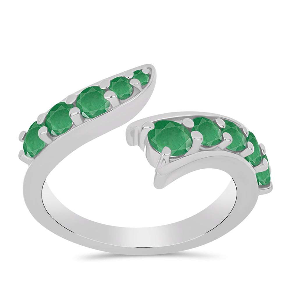 Anillo de Plata con Esmeralda de Brasil 3 