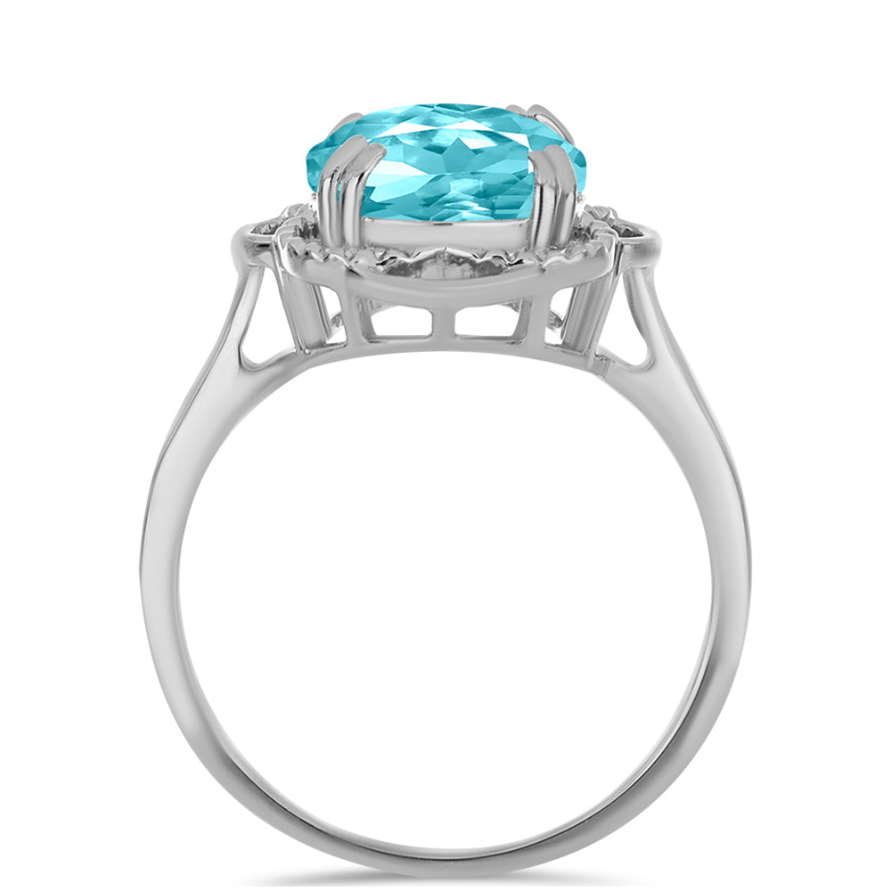 Anillo de Plata con Cuarzo Paraiba 2 