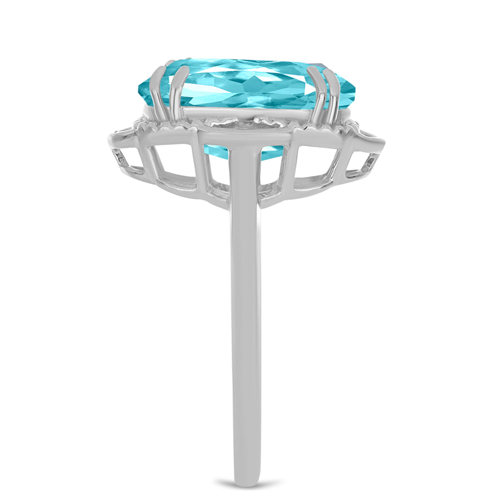 Anillo de Plata con Cuarzo Paraiba 4 