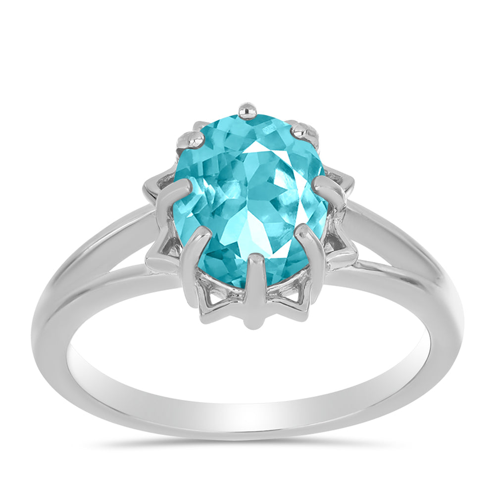 Anillo de Plata con Cuarzo Paraiba 3 