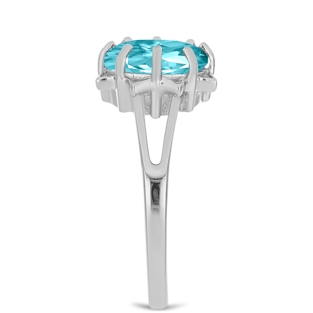 Anillo de Plata con Cuarzo Paraiba 4 