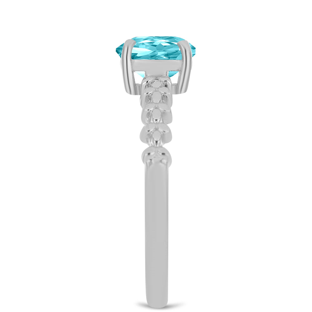 Anillo de Plata con Cuarzo Paraiba 4 