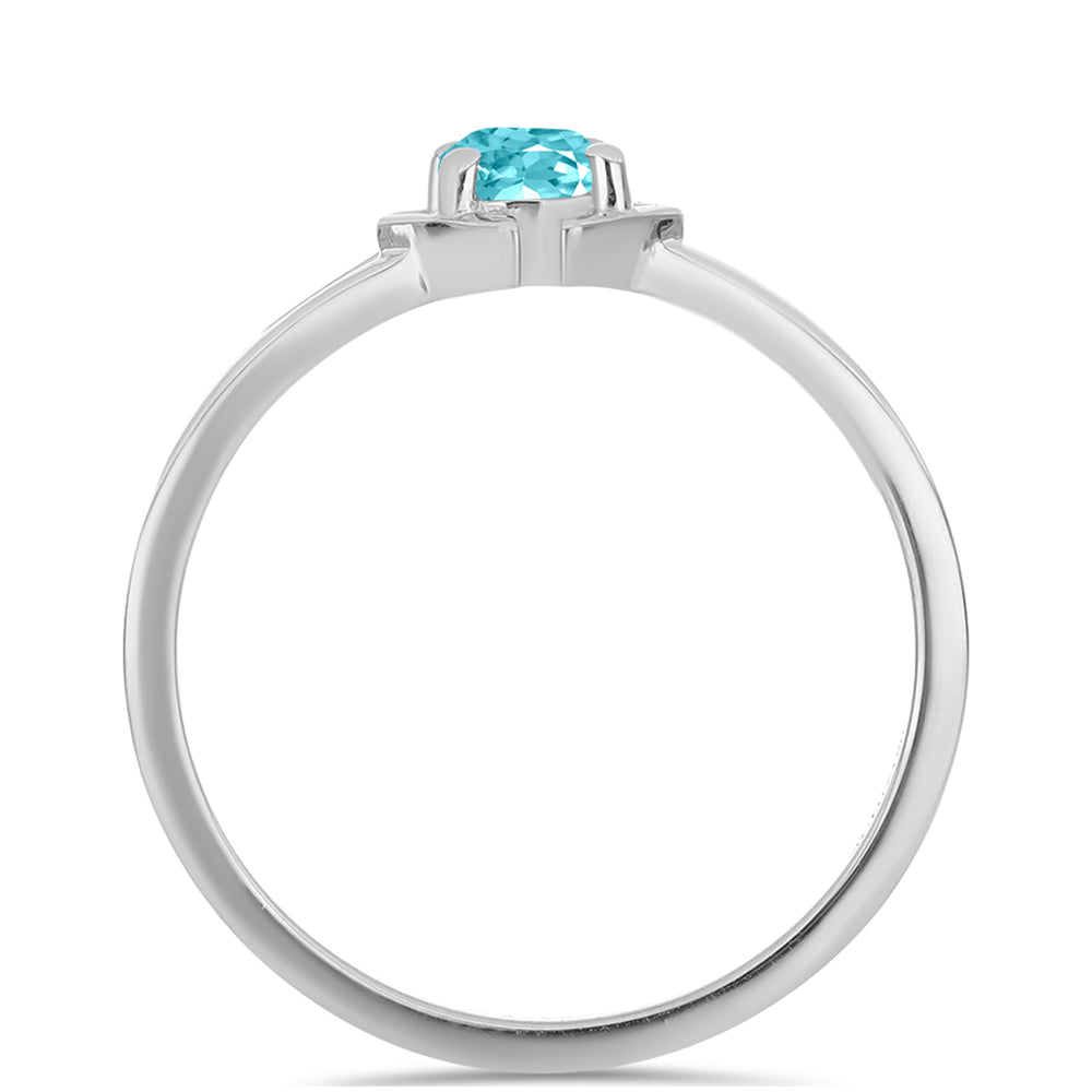 Anillo de Plata con Cuarzo Paraiba 2 