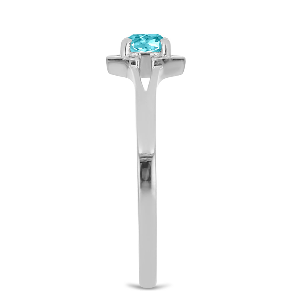 Anillo de Plata con Cuarzo Paraiba 4 