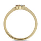 Anillo de Plata Bañada en Oro con Diamante Púrpura y Diamante blanco