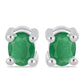 Conjunto de Plata con Rubí de Madagascar y Esmeralda de Brasil ( Pendientes )