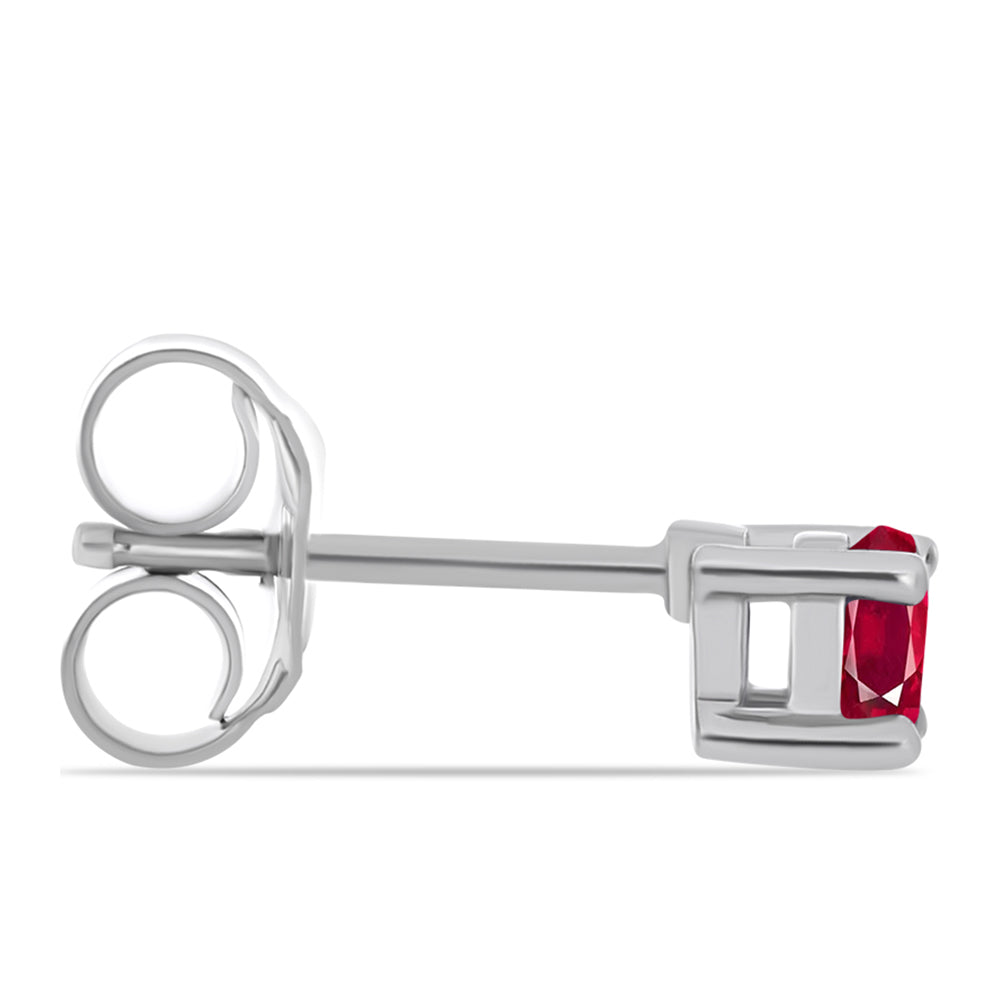Conjunto de Plata con Rubí de Madagascar y Esmeralda de Brasil ( Pendientes ) 7 