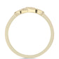 Anillo de Plata Bañada en Oro con Diamante Púrpura