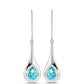 Pendientes de Plata con Cuarzo Paraiba