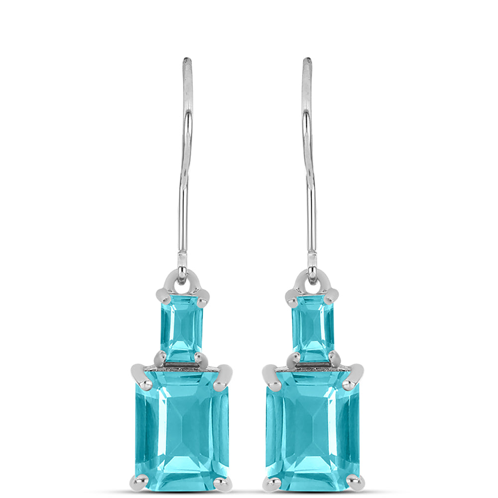 Pendientes de Plata con Cuarzo Paraiba 1 