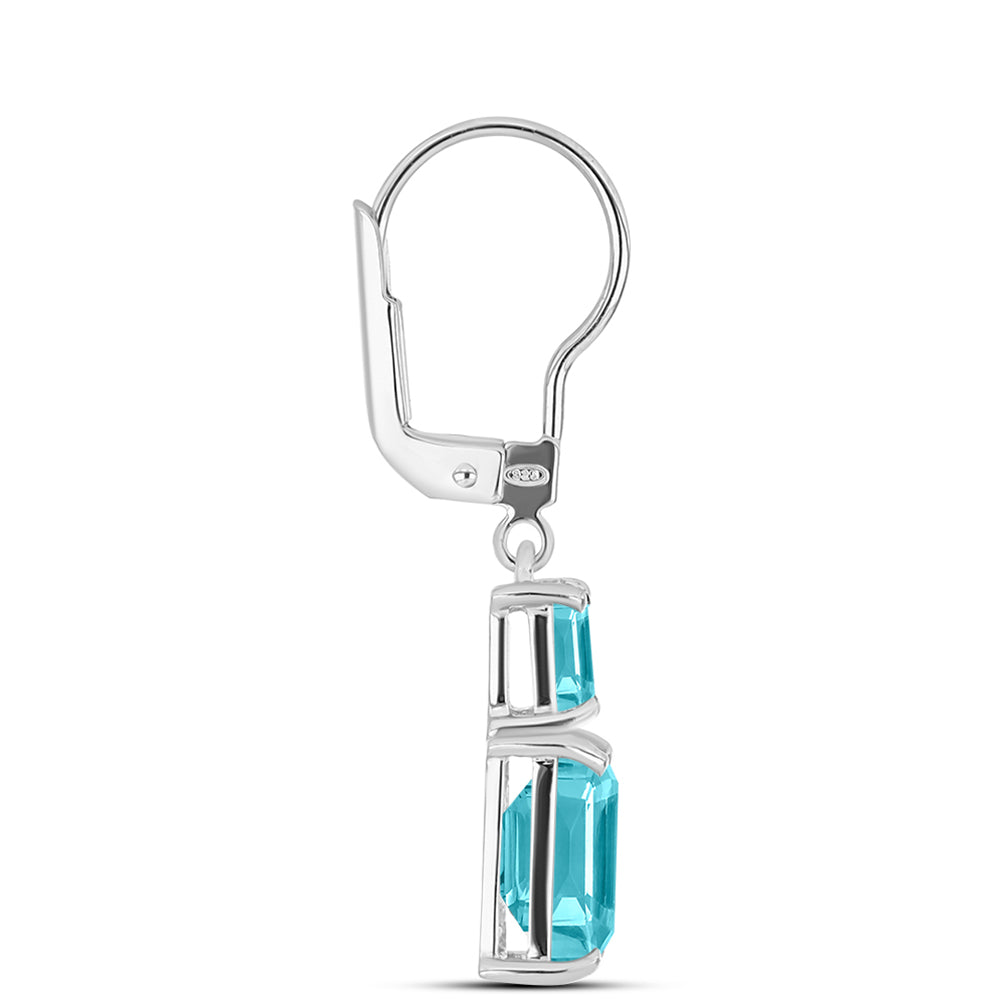 Pendientes de Plata con Cuarzo Paraiba 2 