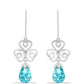 Pendientes de Plata con Cuarzo Paraiba y Topacio Blanco