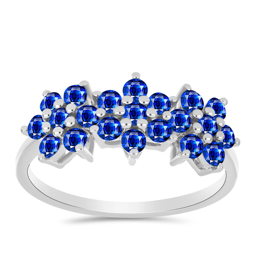 Anillo de Plata con Zafiro Azul Australiano