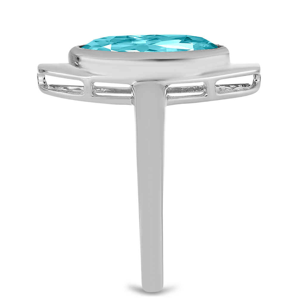 Anillo de Plata con Cuarzo Paraiba 4 