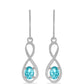 Pendientes de Plata con Cuarzo Paraiba